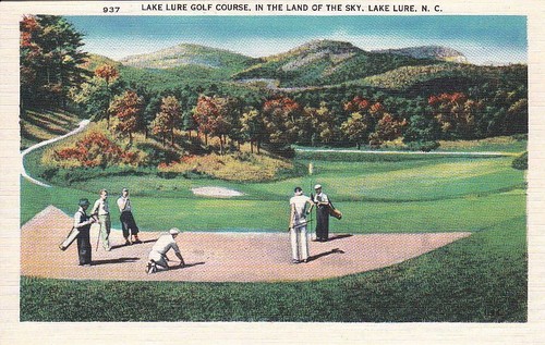 Postcard lake lure - postcard, golf