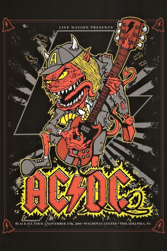Concert poster 12 x18 - ac/dc,