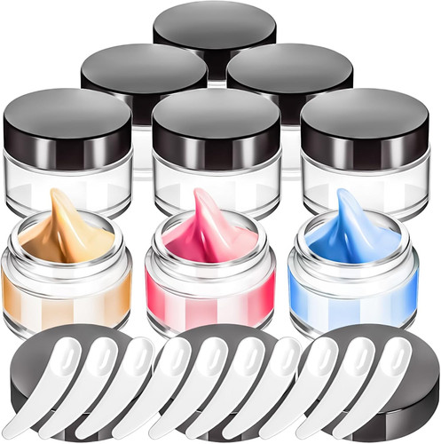 Pack 1oz glass jars with - 6,