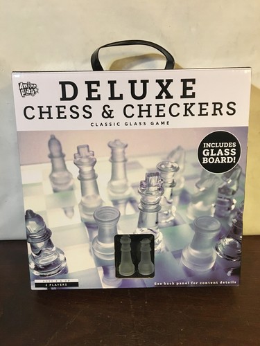 Deluxe glass chess checkers - chess, &