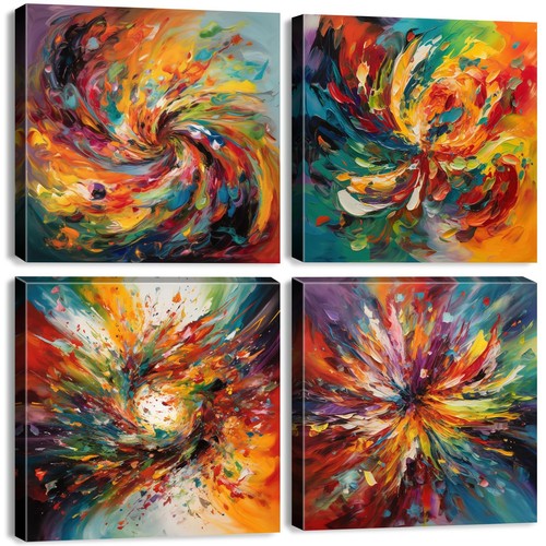 Colorful abstract wall art - abstract,