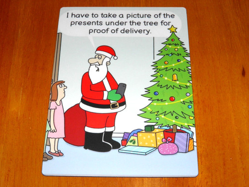 Christmas santa delivery joke - santa,
