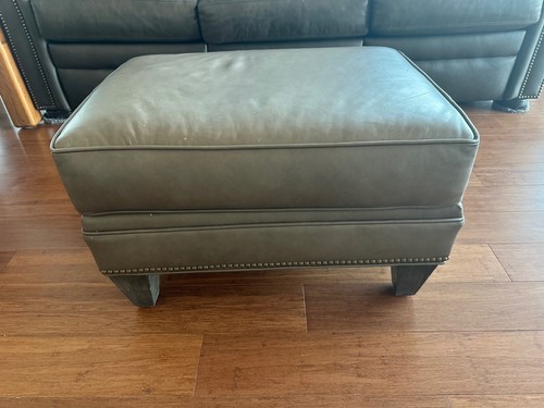Leather ottoman - leather,