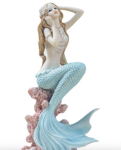 Blue mermaid figurines - mermaid, 7.28