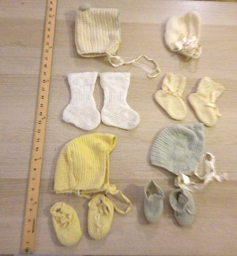 Vintage baby doll - baby, bonnet
