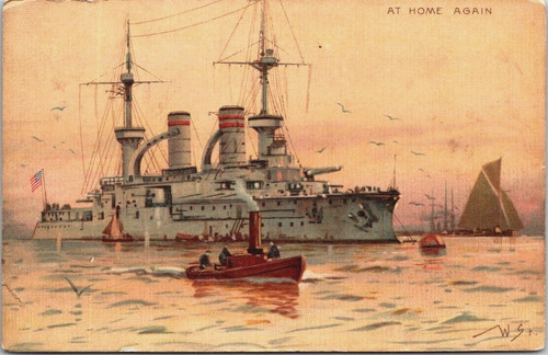 Postcard home again wwi - at,