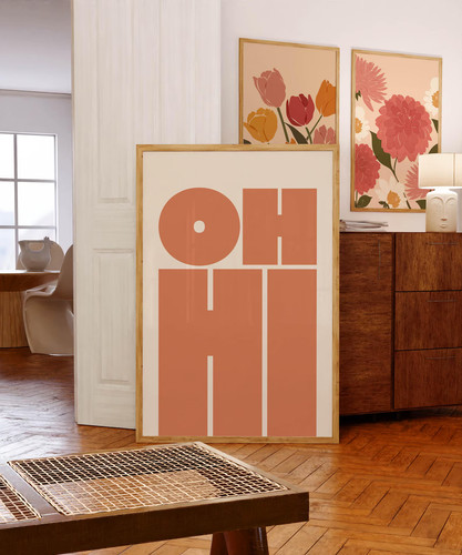 Print modern typography - oh, hi