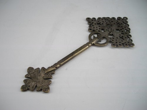 Ethiopian coptic brass hand - ethiopian,