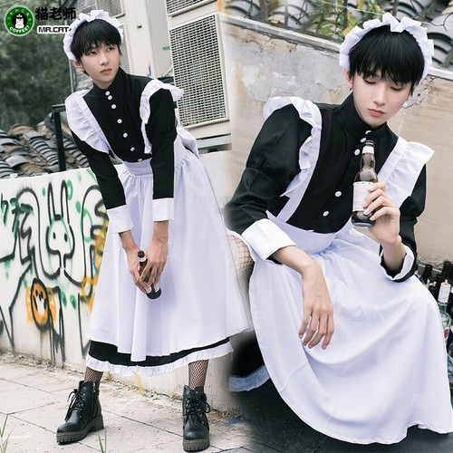 Anime long sleeve men cafe - sleeve,