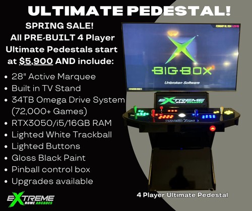 Arcade pedestal gaming system - arcade,