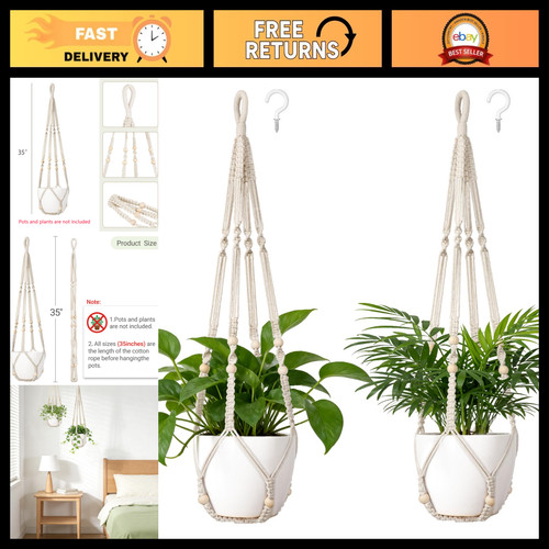 Set macrame plant hangers - of,