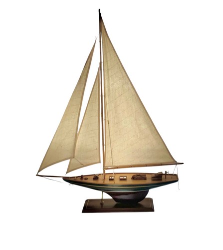 Ship model large - yacht, wooden