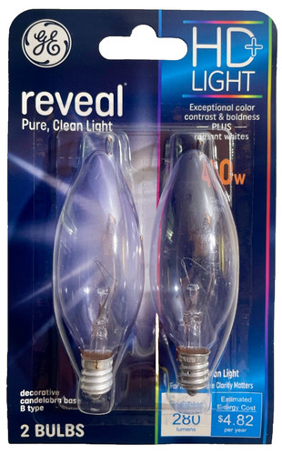 40w b10 clear reveal - ge,