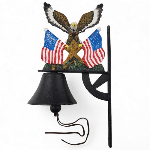 Cast iron flag eagle - cast,