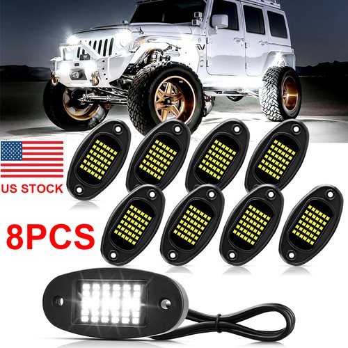 Pure white led rock lights - 8,
