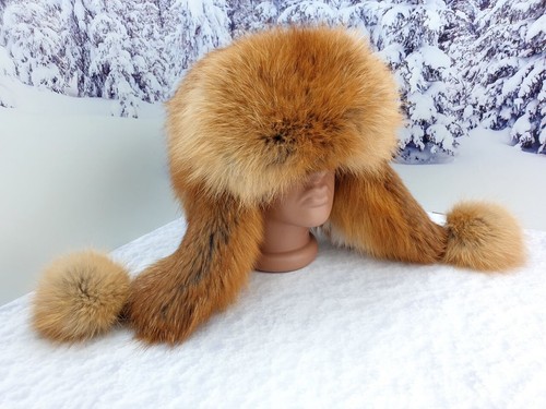 Real red fox fur women - , winter