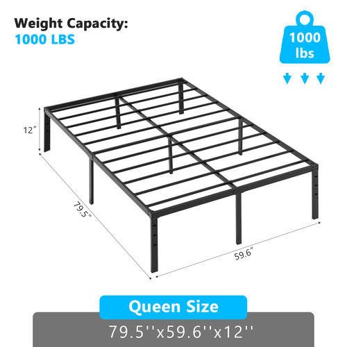 Metal bed frame - bed, twin