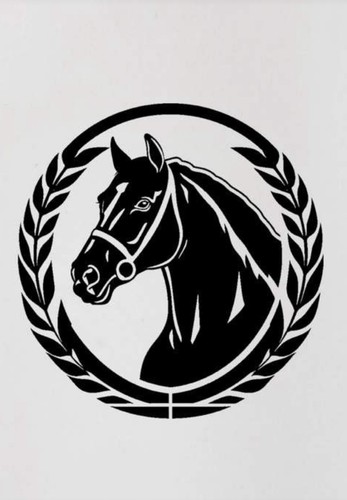 Horse wreath vinyl - 10”,