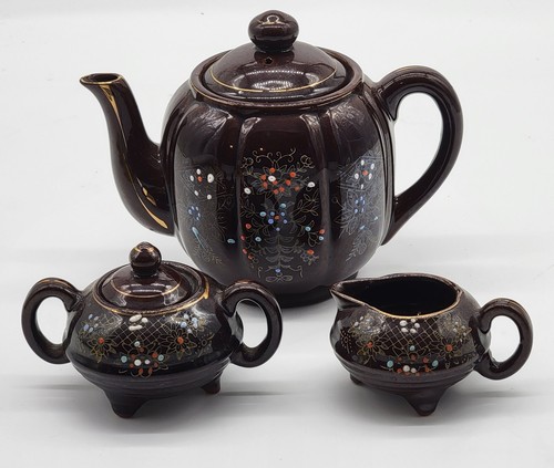 Moriage red clay - moriage, teapot