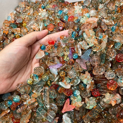 100g glass beads lot - 100g,