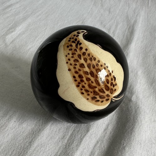 Vintage black ceramic orb - vintage,