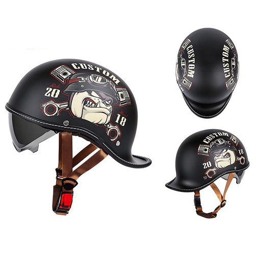 Motorcycle half helmet - helmet, with