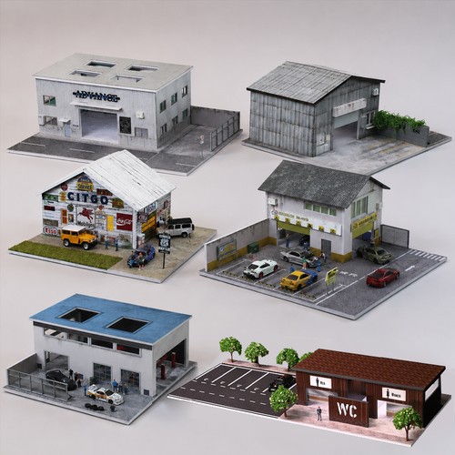 Garage diorama model - diorama,