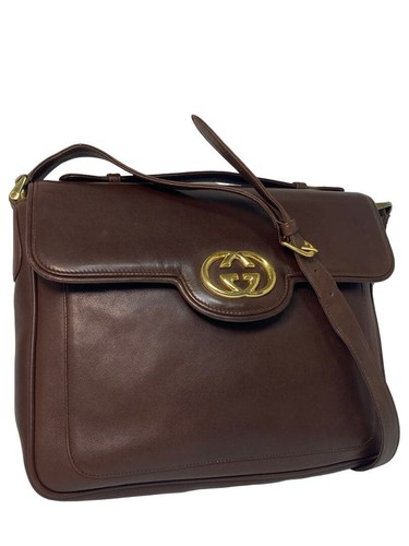 Gucci vintage brown leather - gucci,