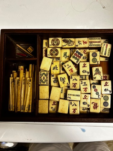Antique mahjong set - antique, s