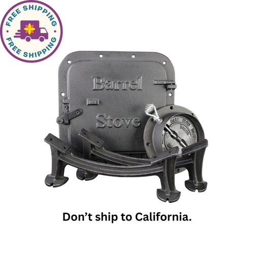 Barrel stove kit - kit, iron