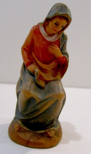 Vintage anri carved wood - carved, mary
