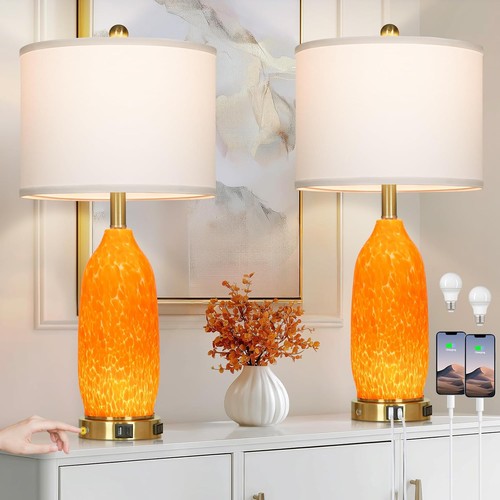Modern orange glass table - modern,