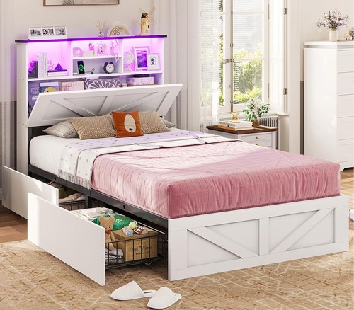 Viagdo farmhouse bed - bed, frame