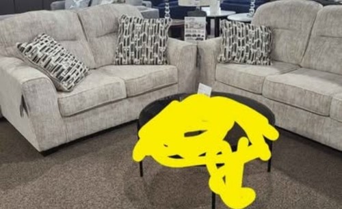 Ivory corduroy sofa set plush - ivory,