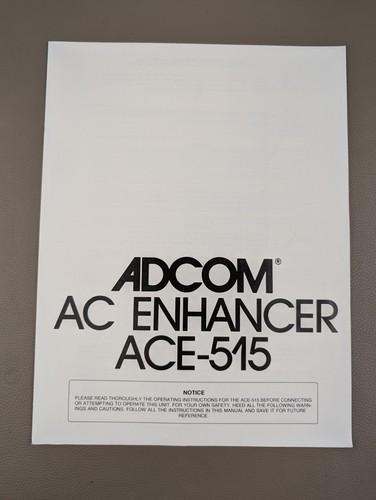Adcom enhancer ace 515 - adcom,
