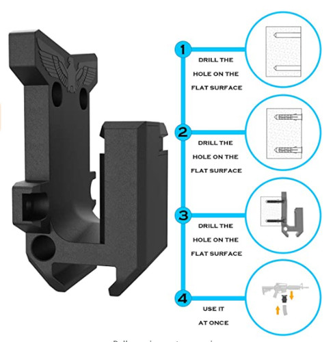 Gun wall mount - gun, mag