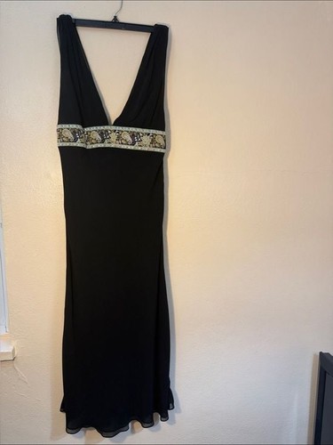 Black neck maxi evening - maxi,