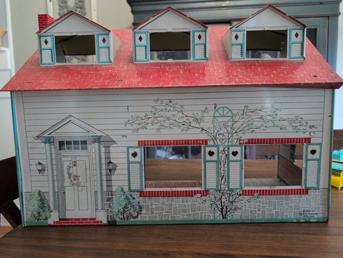 Meritoy vtg 148 tin dollhouse - tin,