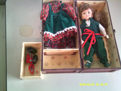 Vintage doll with clothes - , &