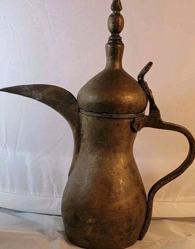 Antique brass dallah coffee - antique,