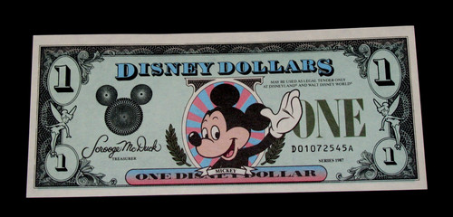 1987 disney dollar with - 1987,