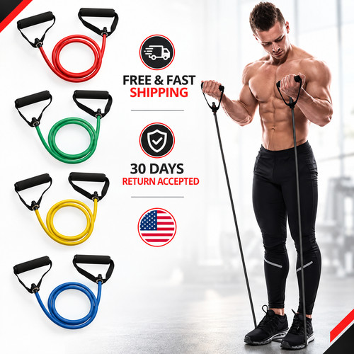 Resistance bands with - bands, handles