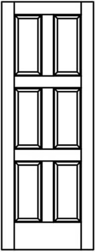 Panel equal raised stile - 6,