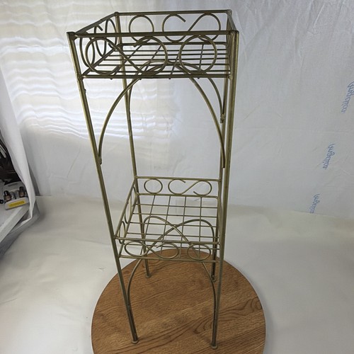 Vintage patio wire plant stand - vintage,