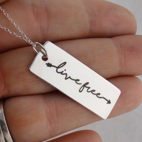 Live free arrow pendant - live,