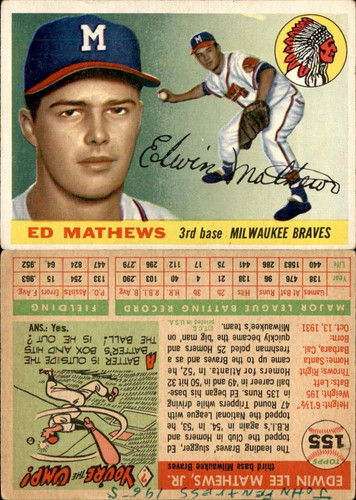 1955 topps set - 1955, break-low