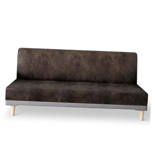 Leather like stretch futon - like,