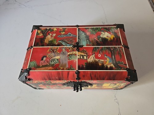 Vtg jewelry box korean - korean, ox