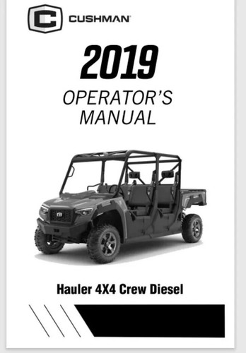 Cushman hauler 4x4 - crew, diesel