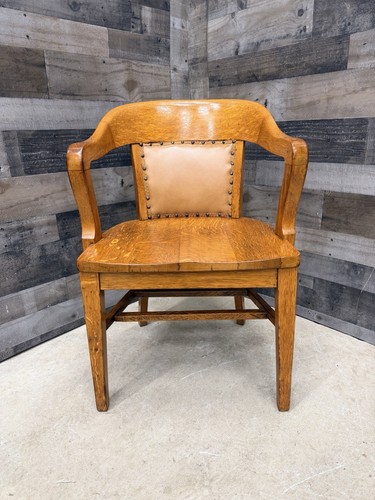 Antique bankers chair solid - chair,